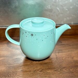 David’s Tea Elegant Starry Teal Teapot Mint Starburst with Infuser